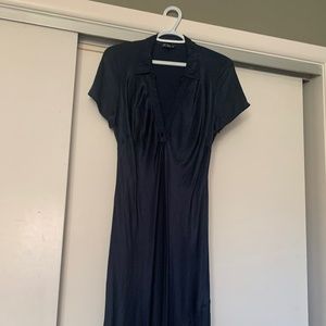 J Crew navy silk dress